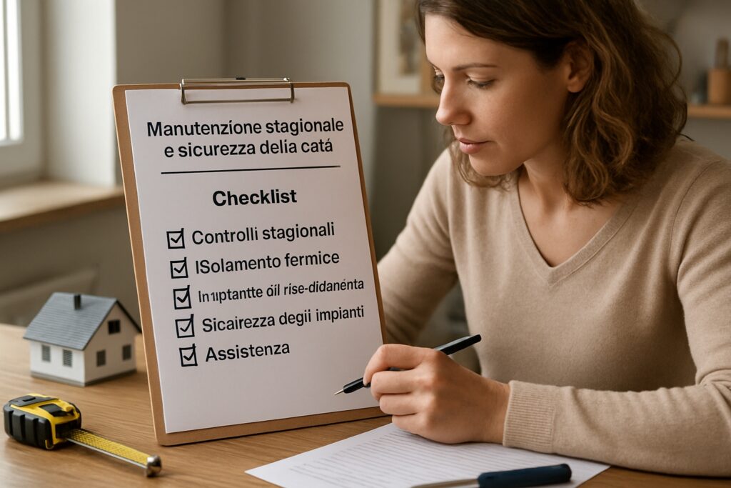Percorso pratico tra casa e spostamenti: controlli stagionali, energia e assistenza